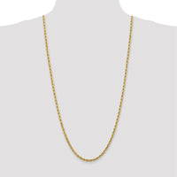 10K Yellow Gold 30" 4mm Diamond-Cut Rope Chain Necklace