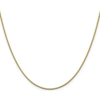 10K Yellow Gold 30" Box Chain Necklace - 1.05mm Width, Lobster Clasp