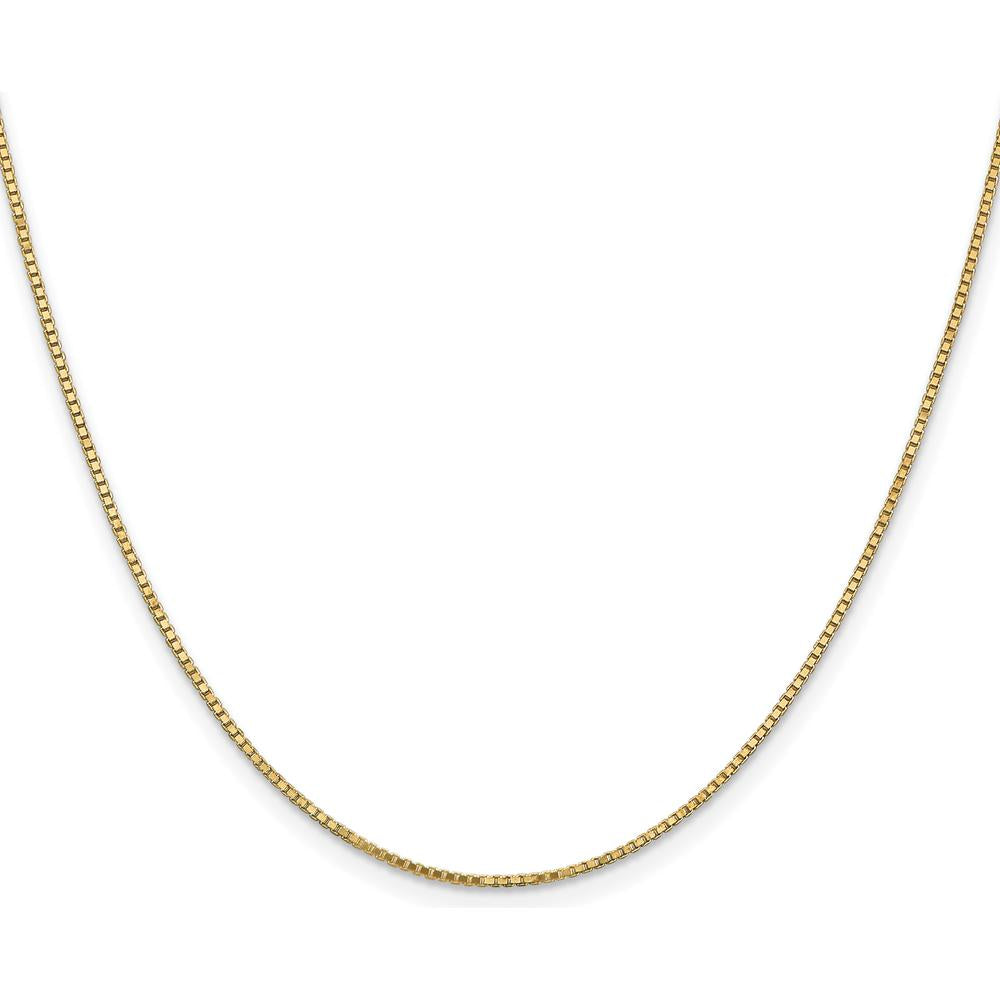 10K Yellow Gold 30" Box Chain Necklace - 1.1mm Width