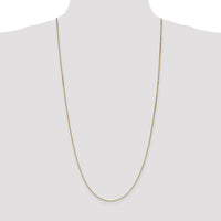 10K Yellow Gold 30" Box Chain Necklace - 1.1mm Width