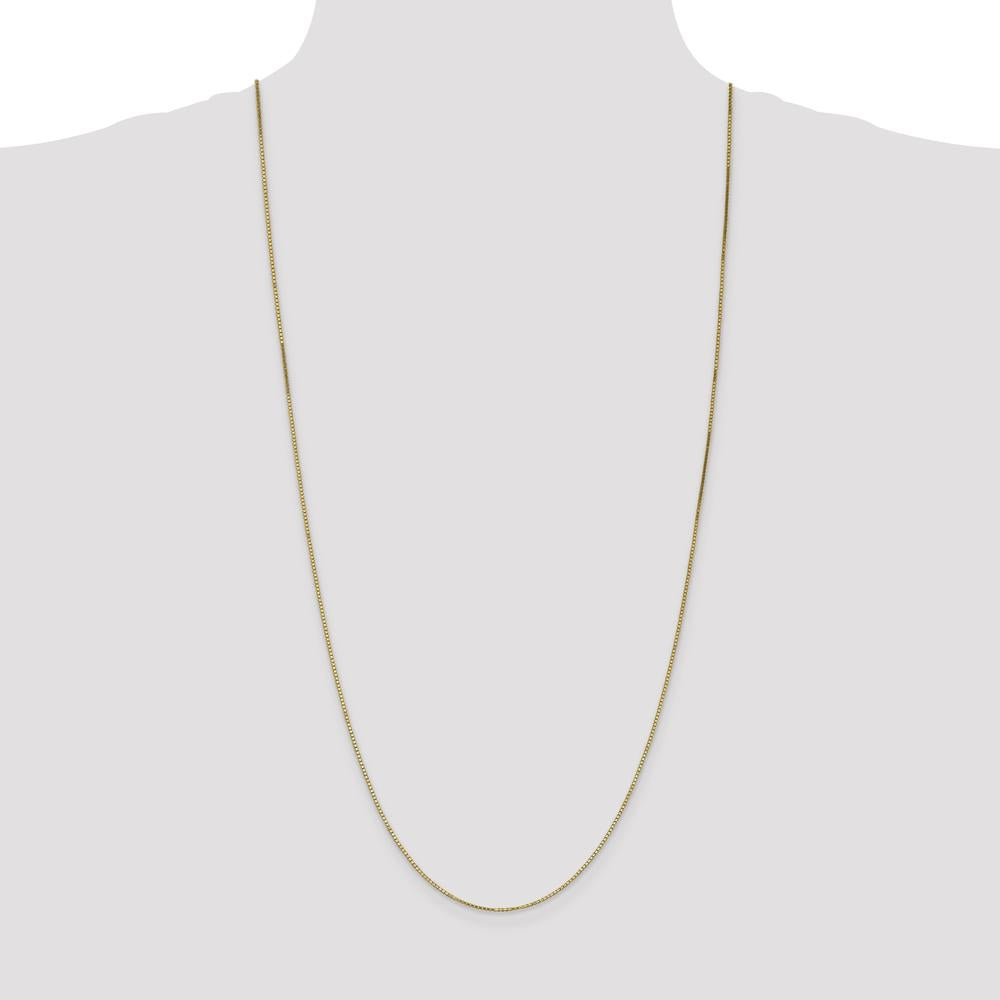 10K Yellow Gold 30" Box Chain Necklace - 1.1mm Width