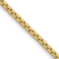 10K Yellow Gold 30" Box Chain Necklace - Polished Finish, 1.9mm Width