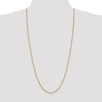 10K Yellow Gold 30" Box Chain Necklace - Polished Finish, 1.9mm Width