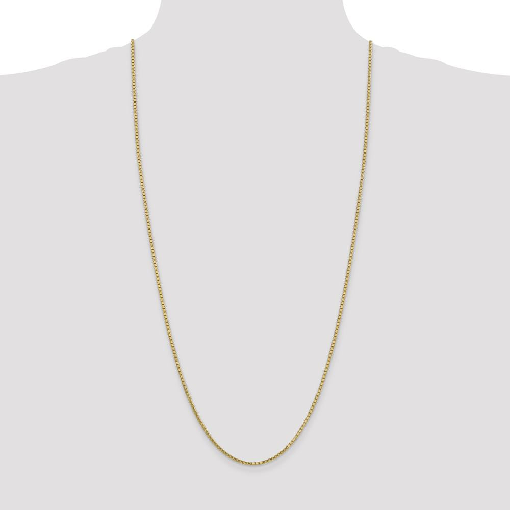 10K Yellow Gold 30" Box Chain Necklace - Polished Finish, 1.9mm Width