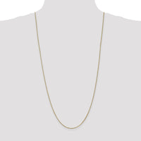 10K Yellow Gold 30" Box Chain Necklace - Polished Finish with Lobster Clasp