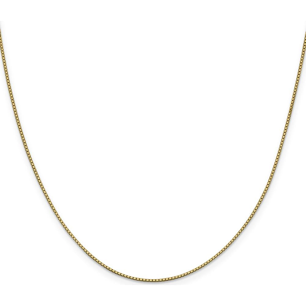 10K Yellow Gold 30" Box Chain Necklace with Lobster Clasp - Polished Finish