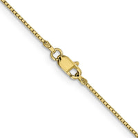 10K Yellow Gold 30" Box Chain Necklace with Lobster Clasp - Polished Finish
