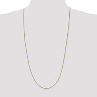 10K Yellow Gold 30" Box Chain Necklace with Lobster Clasp - Polished Finish