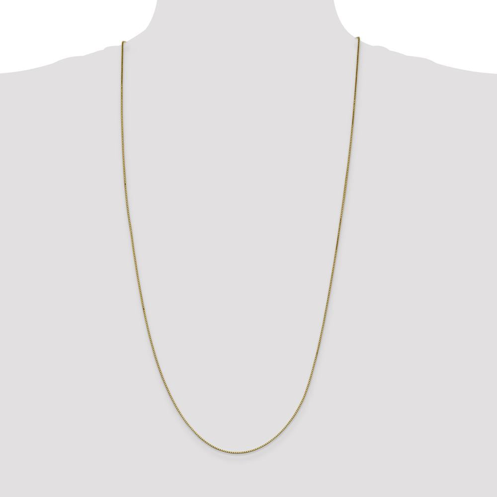10K Yellow Gold 30" Box Chain Necklace with Lobster Clasp - Polished Finish