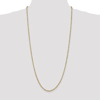 10K Yellow Gold 30" Byzantine Chain Necklace - Polished Finish, 2mm Width