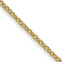 10K Yellow Gold 30" Cable Link Necklace - 1mm Width