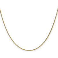 10K Yellow Gold 30" Cable Link Necklace - 1mm Width