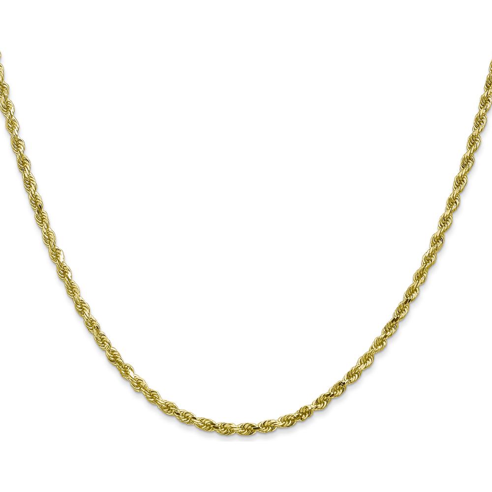 10K Yellow Gold 30" Diamond-cut Rope Chain - 2.25mm Width