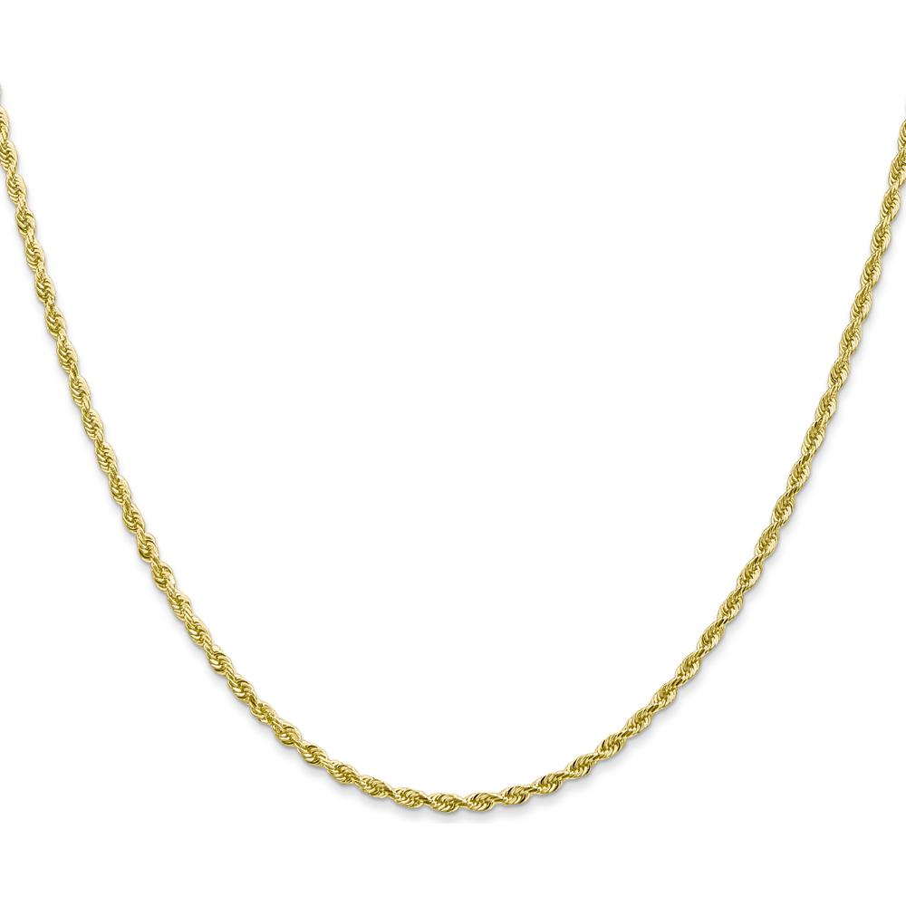 10K Yellow Gold 30" Diamond-Cut Rope Chain - 2mm Width