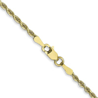 10K Yellow Gold 30" Diamond-Cut Rope Chain - 2mm Width