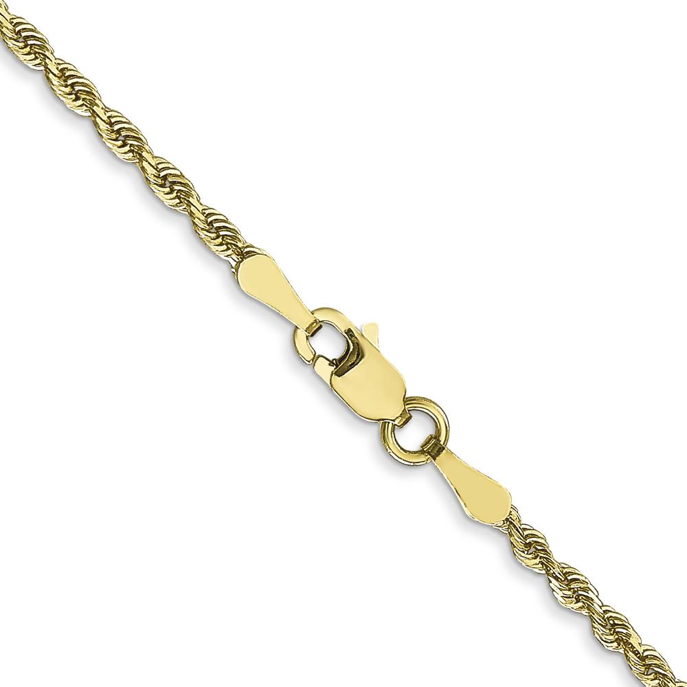 10K Yellow Gold 30" Diamond-Cut Rope Chain - 2mm Width