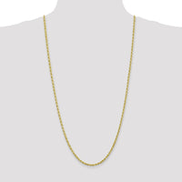 10K Yellow Gold 30" Diamond-Cut Rope Chain - 3.35mm Width