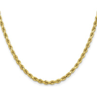 10K Yellow Gold 30" Diamond-Cut Rope Chain - 3.75mm Width