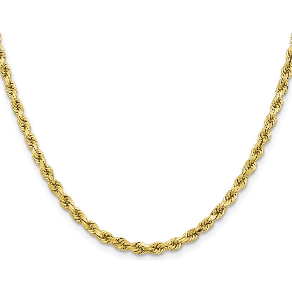 10K Yellow Gold 30" Diamond-Cut Rope Chain - 3.75mm Width