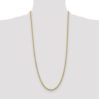10K Yellow Gold 30" Diamond-Cut Rope Chain - 3.75mm Width