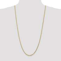 10K Yellow Gold 30" Diamond-Cut Rope Chain - 3mm Width