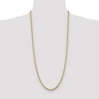 10K Yellow Gold 30" Diamond-Cut Rope Chain - 4.25mm Width