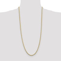 10K Yellow Gold 30" Diamond-Cut Rope Chain Necklace - 3.25mm Width