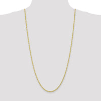 10K Yellow Gold 30" Diamond-Cut Rope Chain Necklace - 3mm Width