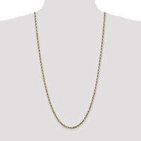10K Yellow Gold 30" Diamond-Cut Rope Chain Necklace - 4mm Width