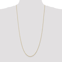 10K Yellow Gold 30" Diamond-Cut Rope Chain Necklace - Lightweight and Elegant Design