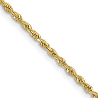 10K Yellow Gold 30" Diamond-Cut Rope Necklace - 1.5mm Width