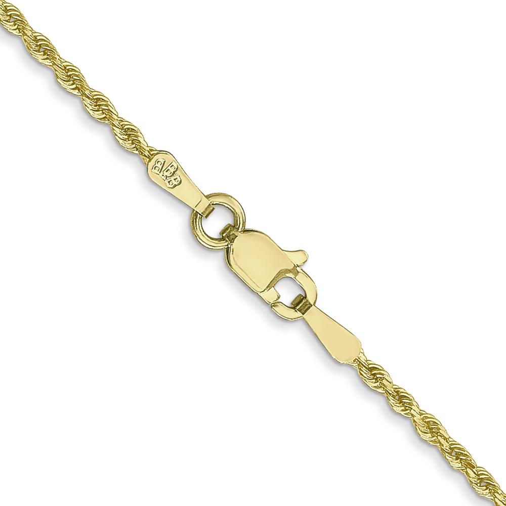 10K Yellow Gold 30" Diamond-Cut Rope Necklace - 1.5mm Width