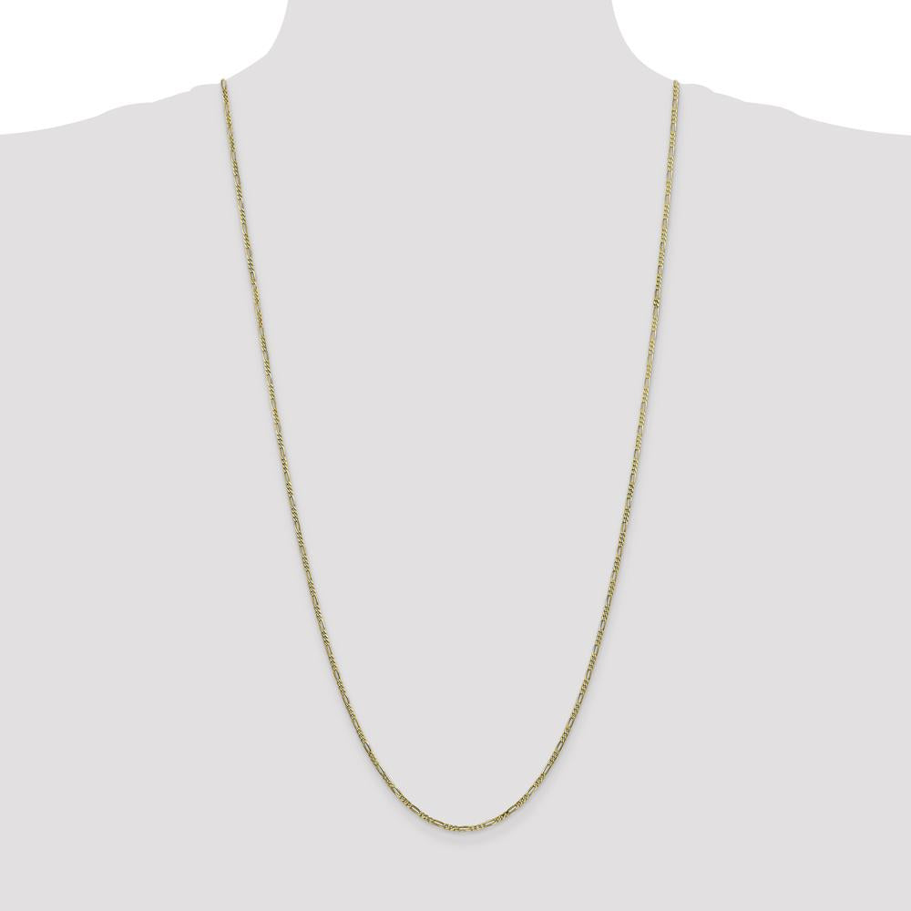 10K Yellow Gold 30" Figaro Chain Necklace - Polished Finish