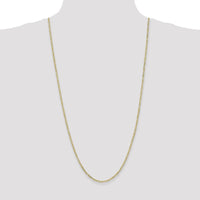 10K Yellow Gold 30" Flat Figaro Chain Necklace - 2.2mm Width