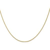 10K Yellow Gold 30" Parisian Wheat Chain Necklace - 1mm Width