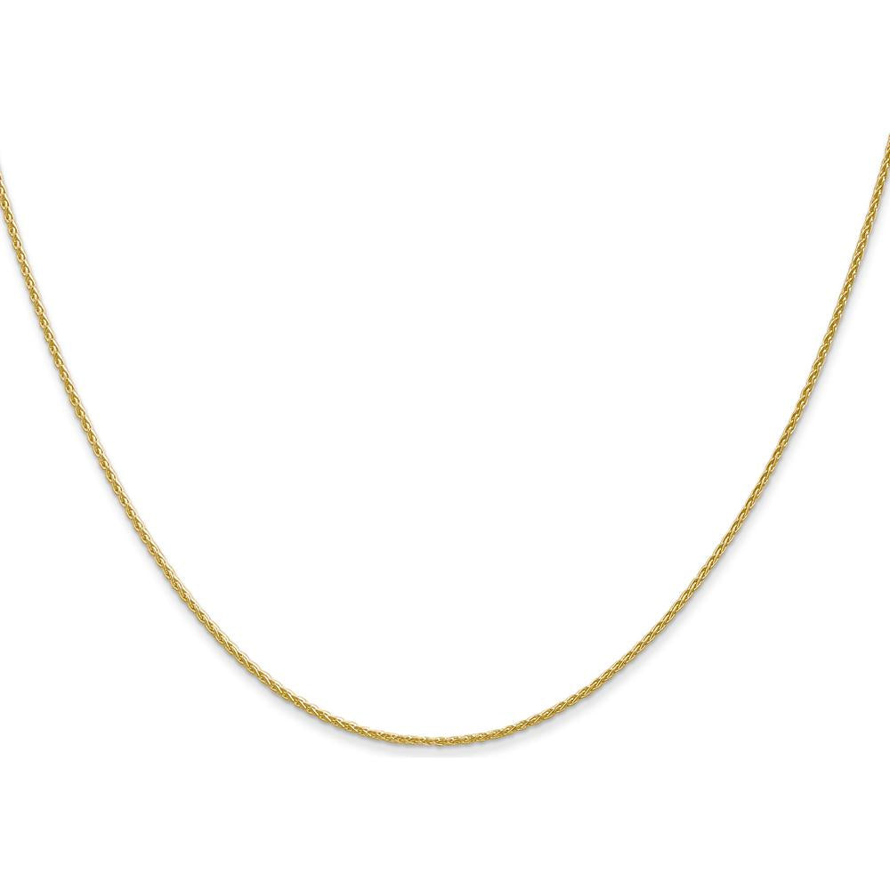 10K Yellow Gold 30" Parisian Wheat Chain Necklace - 1mm Width