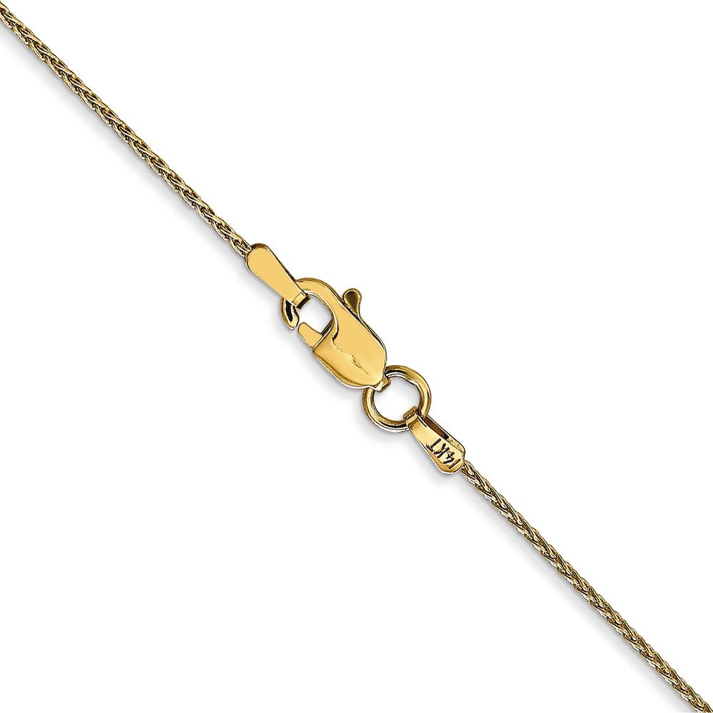 10K Yellow Gold 30" Parisian Wheat Chain Necklace - 1mm Width