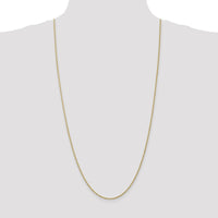 10K Yellow Gold 30" Regular Rope Chain Necklace - 1.5mm Width