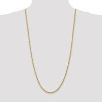 10K Yellow Gold 30" Rope Chain Necklace - 3.65mm Width