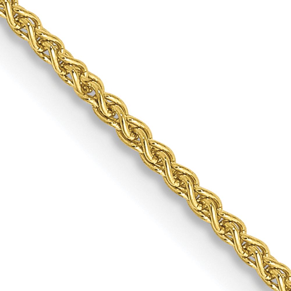 10K Yellow Gold 30" Spiga Chain Necklace - 1.25mm Width