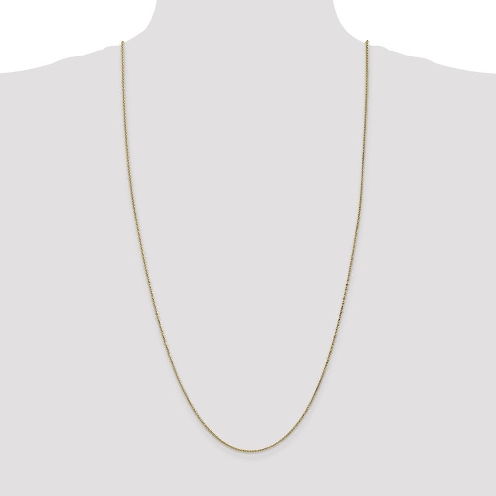 10K Yellow Gold 30" Spiga Chain Necklace - 1.25mm Width