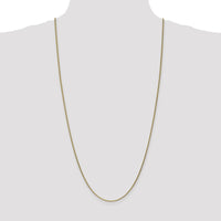 10K Yellow Gold 30" Spiga Chain Necklace - 1.7mm Wheat Link Design
