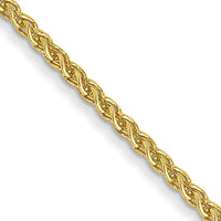 10K Yellow Gold 30" Spiga Chain Necklace with Polished Finish