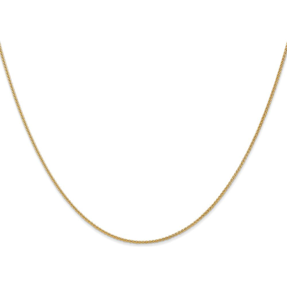 10K Yellow Gold 30" Spiga Chain Necklace with Polished Finish