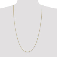 10K Yellow Gold 30" Spiga Chain Necklace with Polished Finish