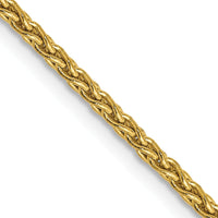 10K Yellow Gold 30" Spiga Wheat Chain Necklace - 1.75mm Width, Polished Finish