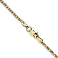 10K Yellow Gold 30" Spiga Wheat Chain Necklace - 1.75mm Width, Polished Finish