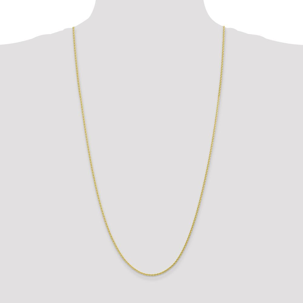 10K Yellow Gold 30" Spiga Wheat Chain Necklace - 1.75mm Width, Polished Finish