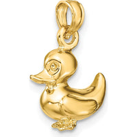 10K Yellow Gold 3D Duckling Charm - Polished Finish