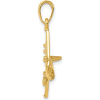 10K Yellow Gold 3D Jet Pendant - Travel Inspired Charm